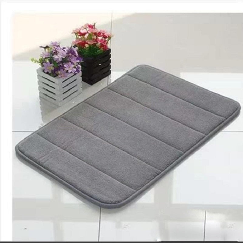 Memory Foam Magic Bath Mat Coral Fleece Carpet Water Absorption